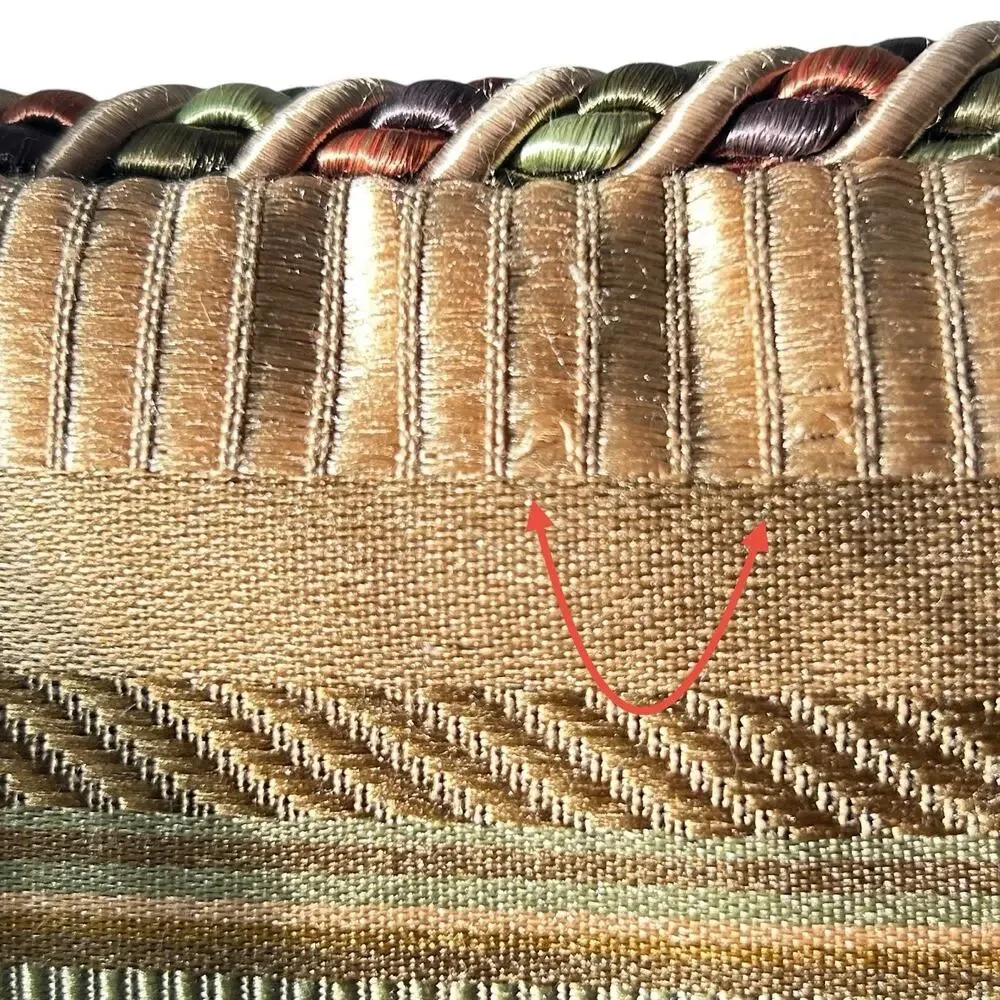 Croscill King Pillow Shams Green Gold Cinnamon Damask Rope Border Carrington